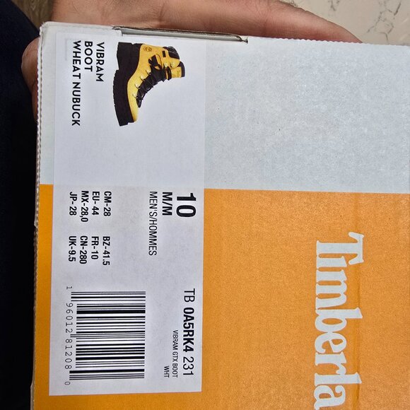 New Timberland GORE-TEX Waterproof Boots Vibram Wheat Black Nubuck Mens 10 - Picture 8 of 16